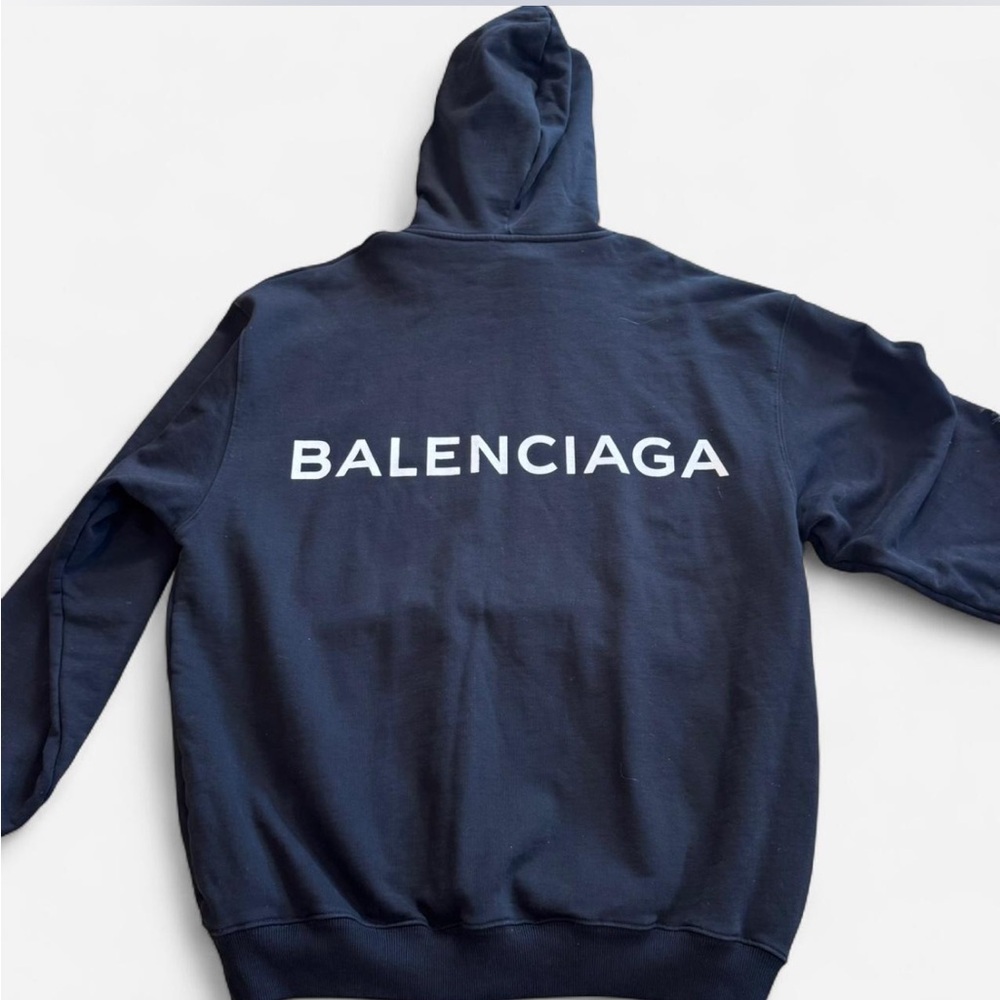 Black balenciaga back print hoodie